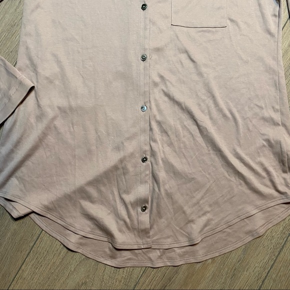 HANRO pink cotton Pure Essence pajama top S - Picture 4 of 12